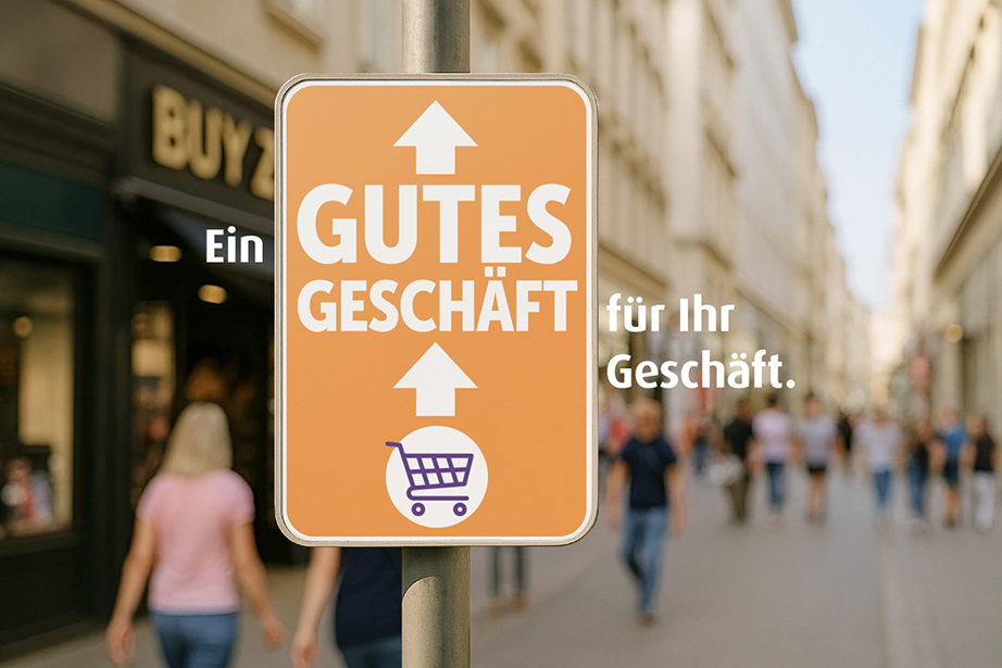 Hinweistafel Ringtafel Spannmasttafel Werbeständer Visitenkarte